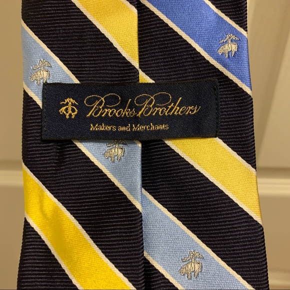 Brooks Brothers Blue and Yellow Tie - Picture 3 of 3